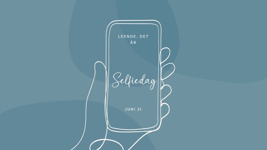 Selfie självförtroende blue whimsical-line