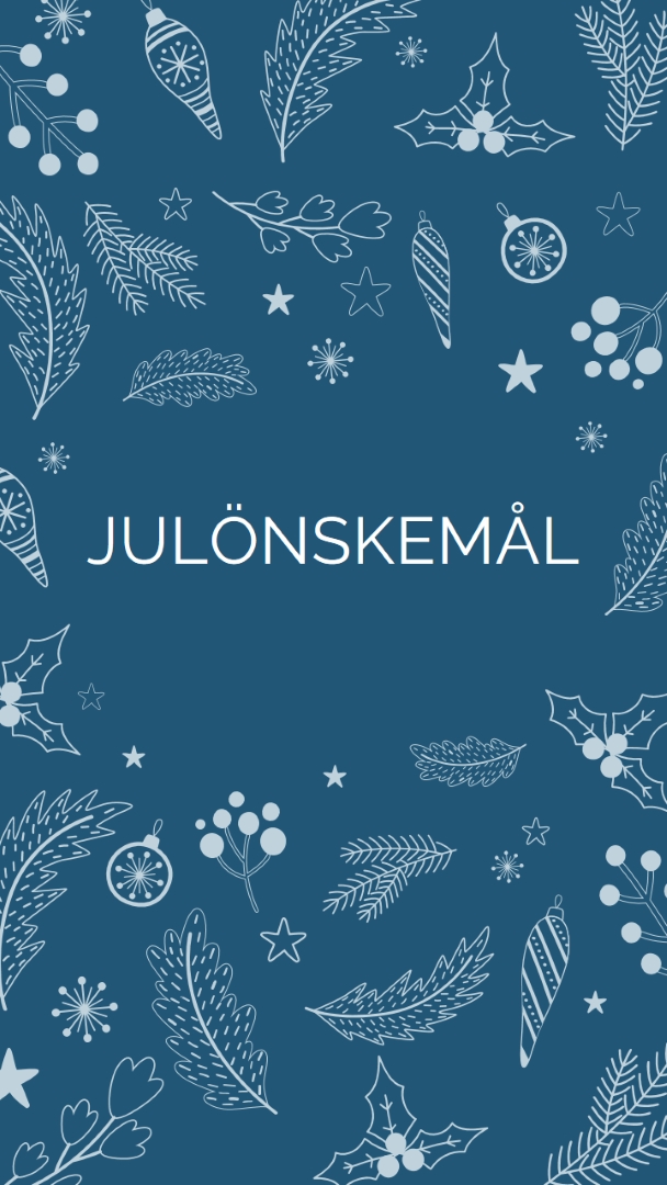 Gnistrande årstid blue whimsical-line