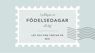 Underbar födelsedag blue modern-simple