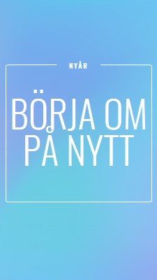 Börja om på nytt blue modern-bold