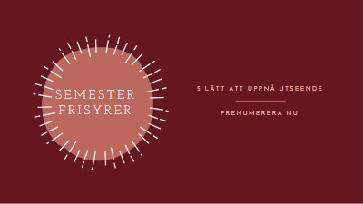 Semester frisyrer red organic-simple