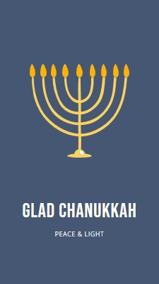 Hanukkah Sameach blue modern-simple