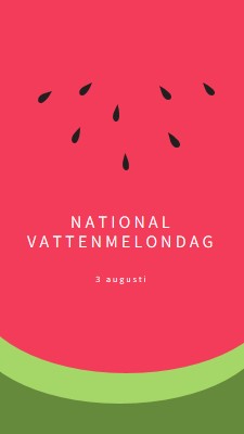 National Watermelon Day pink modern-simple