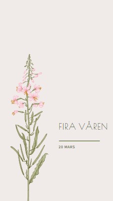 Fira våren white vintage-botanical