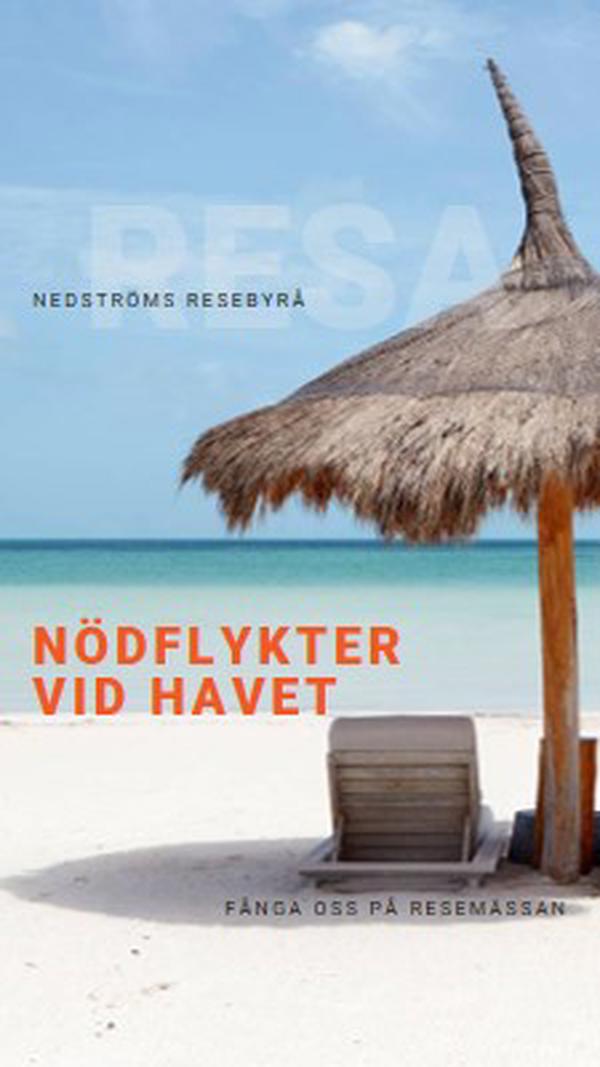 Flykten vid havet blue modern-bold