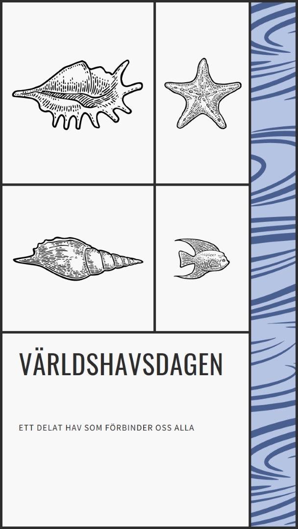 Happy World Oceans Day white vintage-retro