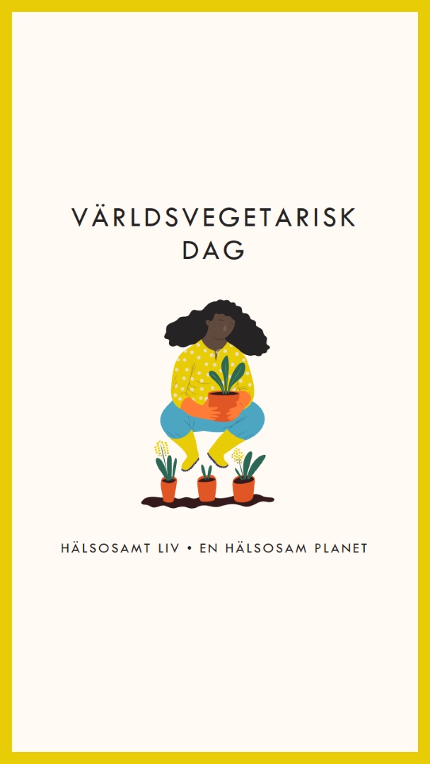 Det är världsvegetarisk dag white modern-simple