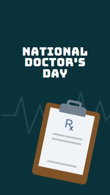 Idag är det National Doctor's Day blue modern-simple