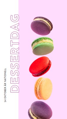 Missa inte dessertdagen purple modern-bold