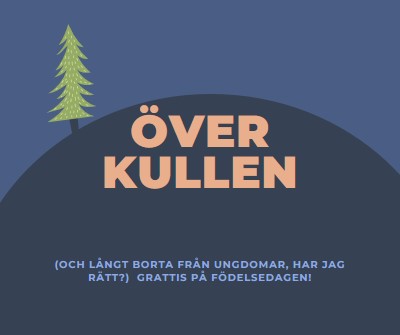 Över kullen blue modern-bold