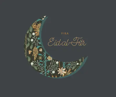 Firar Eid al-Fitr black modern-simple