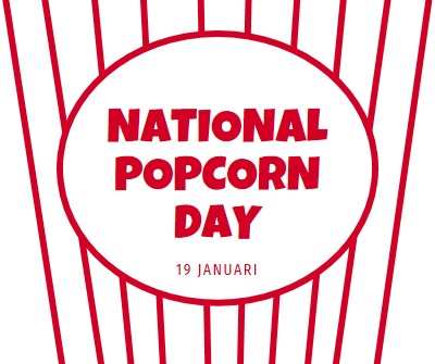 National Popcorn Day white whimsical-line