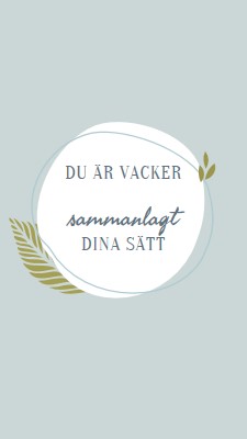 Vacker på alla dina sätt blue organic-simple