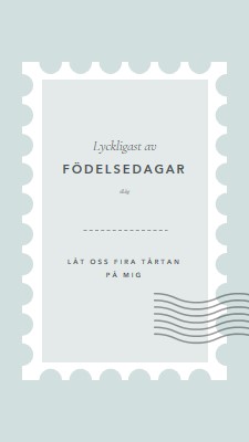 Underbar födelsedag blue modern-simple