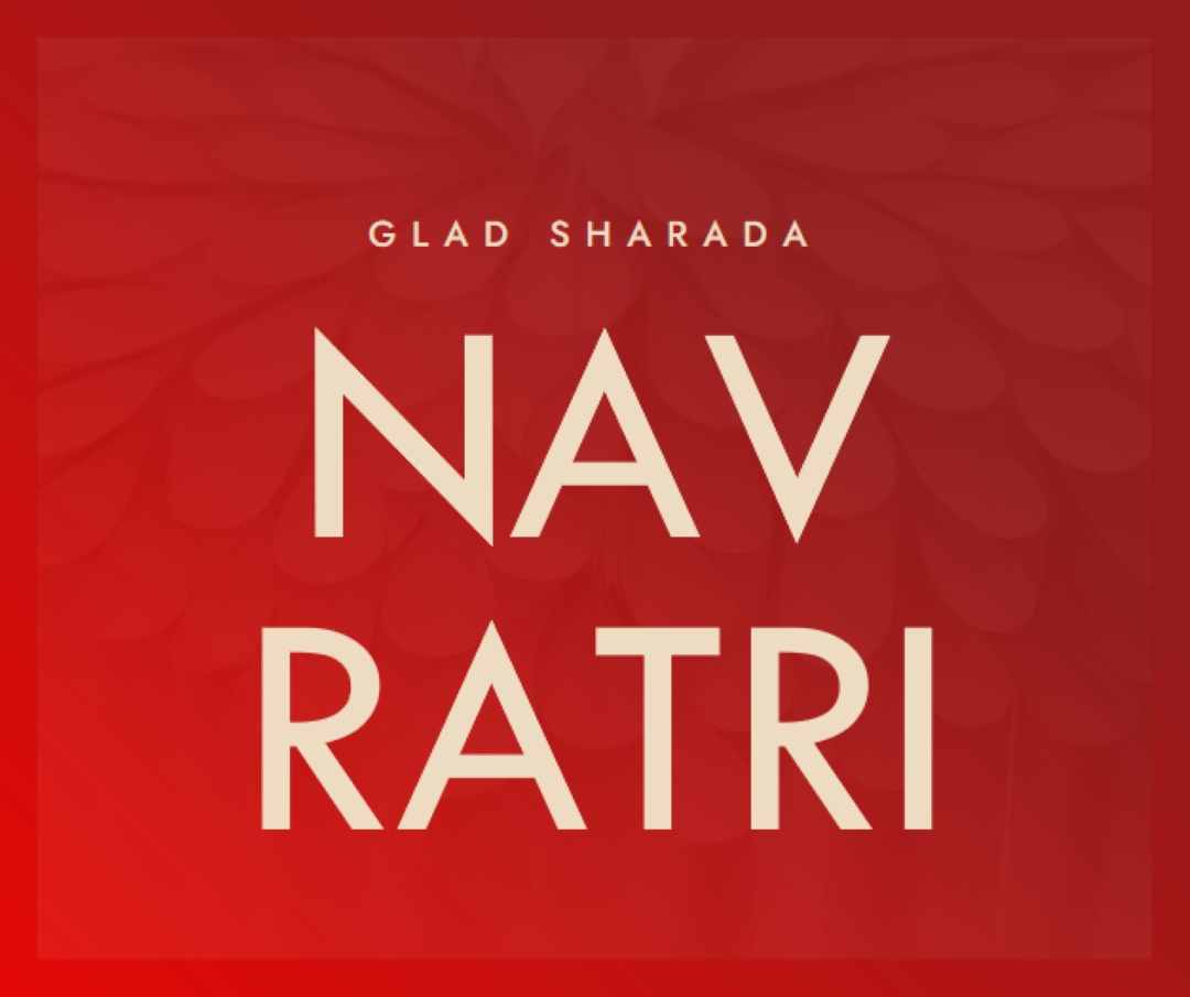 Glad Sharada Navaratri red modern-simple