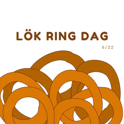 Ringarna vid dussinet orange whimsical-line