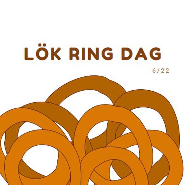 Ringarna vid dussinet orange whimsical-line