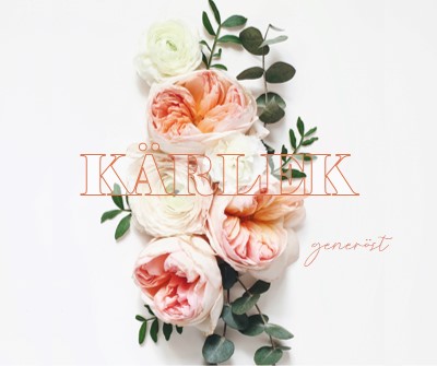 Kärlek generöst white vintage-botanical