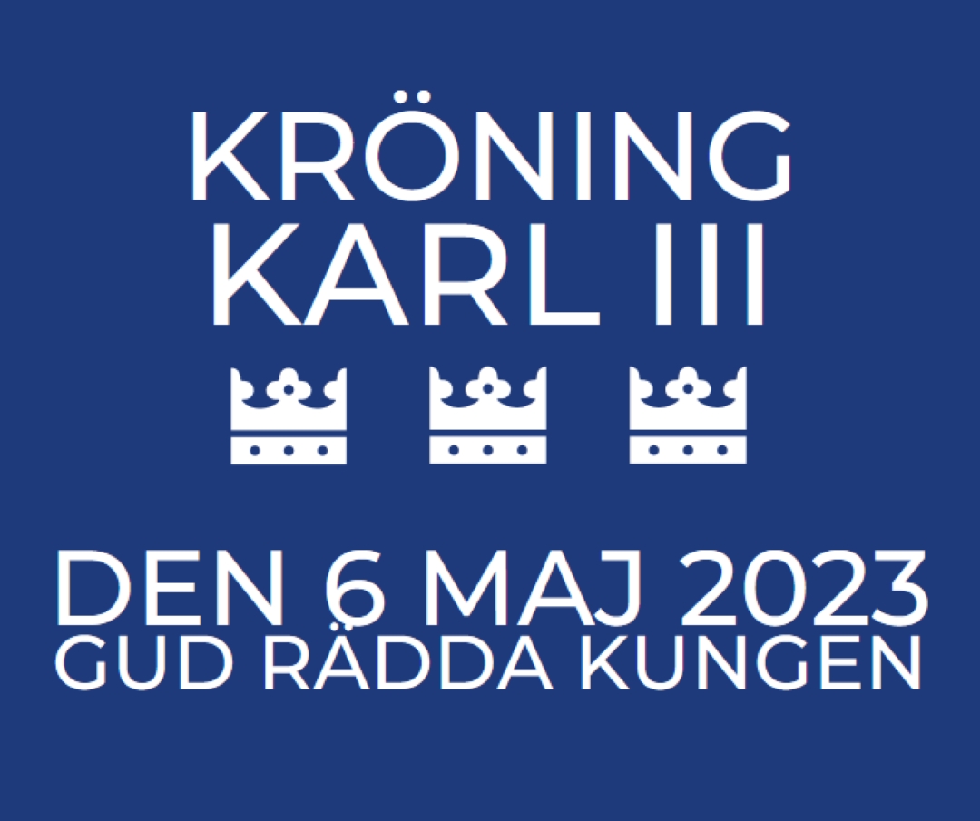 Gud rädda kungen blue modern-bold