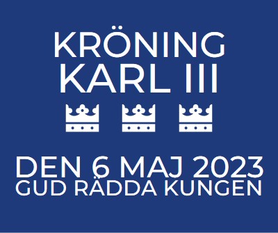 Gud rädda kungen blue modern-bold