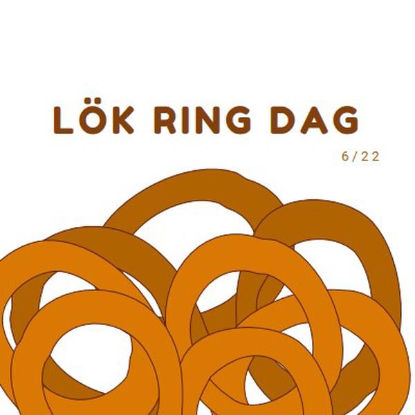 Ringarna vid dussinet orange whimsical-line