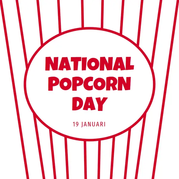 National Popcorn Day white whimsical-line