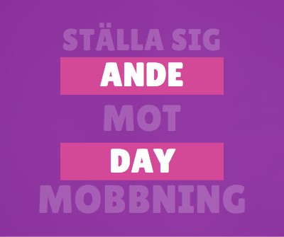 Stå upp mot mobbning purple modern-bold