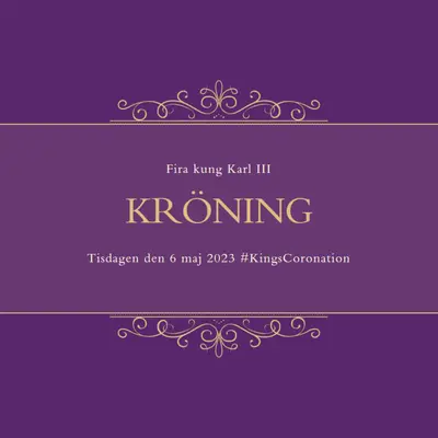 Ett kungligt tillkännagivande purple modern-simple