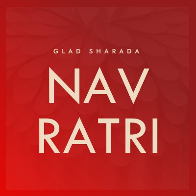 Glad Sharada Navaratri red modern-simple