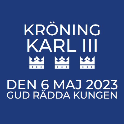 Gud rädda kungen blue modern-bold