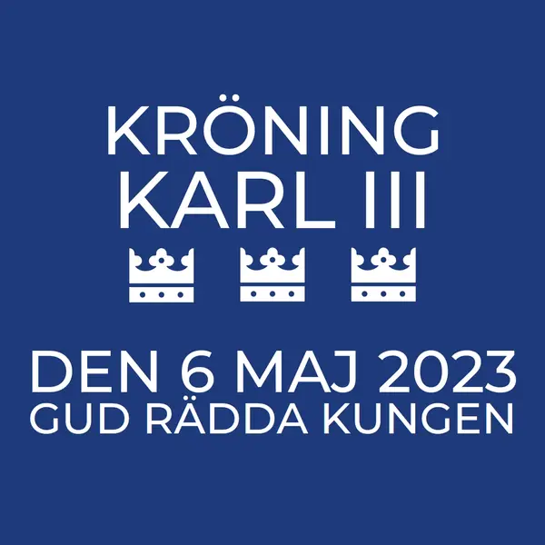 Gud rädda kungen blue modern-bold
