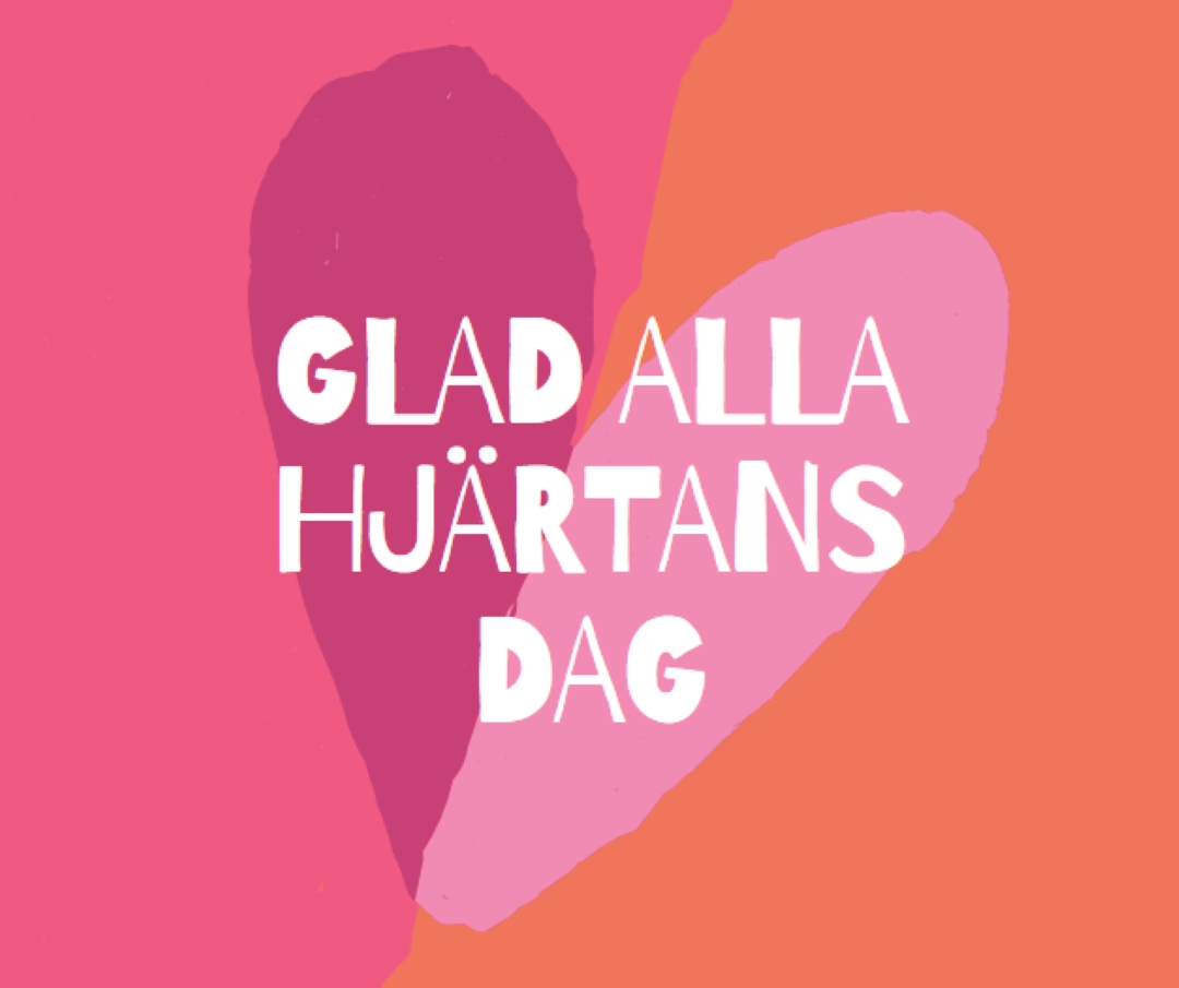 Öppet hjärta orange modern-color-block