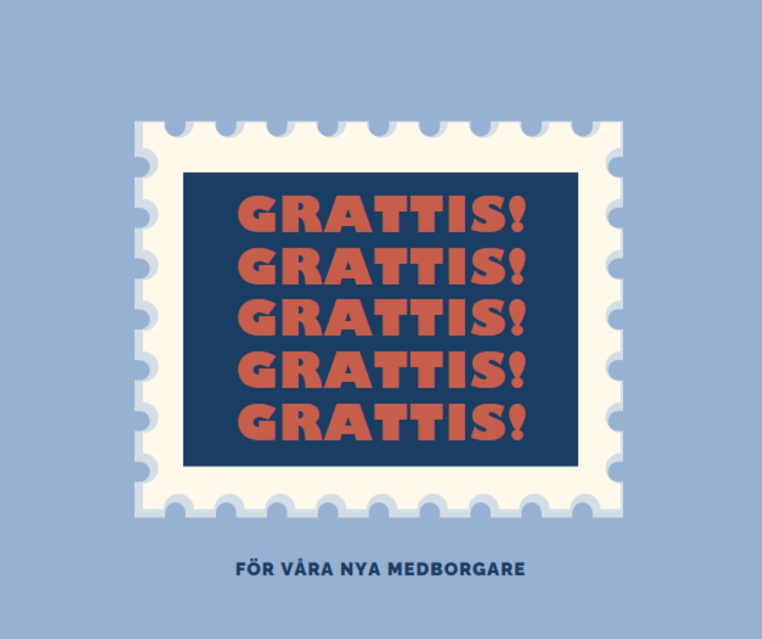 Grattis till våra nya medborgare blue modern-simple