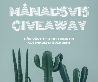 Månatligt giveaway-test green modern-simple