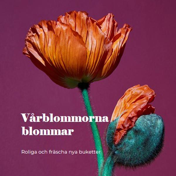 Färska blommor purple modern-simple