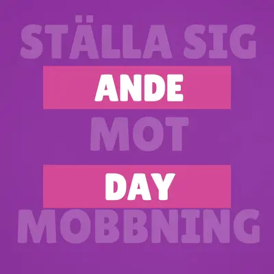 Stå upp mot mobbning purple modern-bold