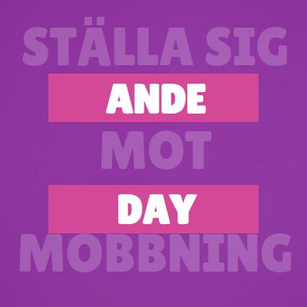 Stå upp mot mobbning purple modern-bold