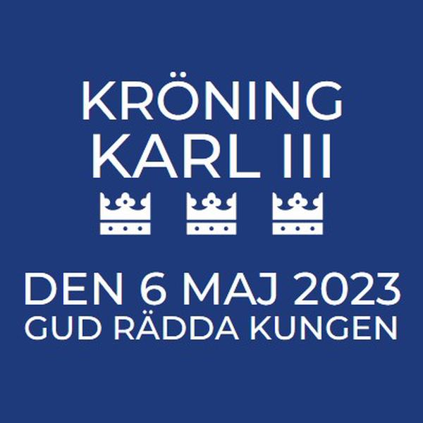 Gud rädda kungen blue modern-bold