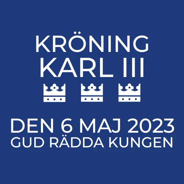 Gud rädda kungen blue modern-bold