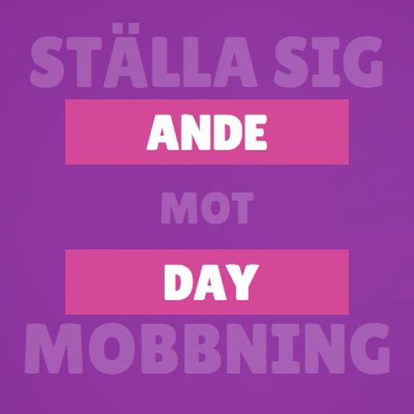 Stå upp mot mobbning purple modern-bold