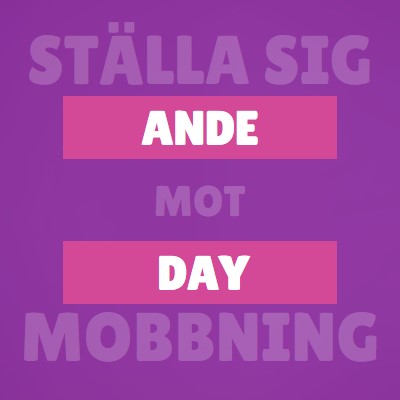 Stå upp mot mobbning purple modern-bold