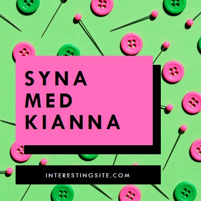 Sy med mig pink modern-bold