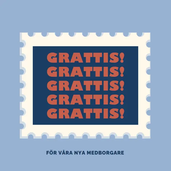 Grattis till våra nya medborgare blue modern-simple