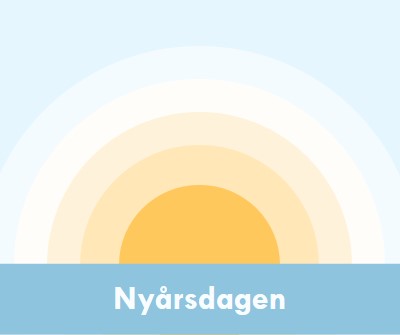 Nyårssol blue modern-simple