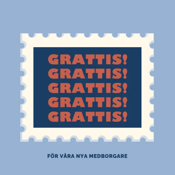 Grattis till våra nya medborgare blue modern-simple