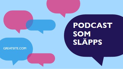 Podcasten släpps nu blue modern-color-block