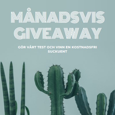 Månatligt giveaway-test green modern-simple