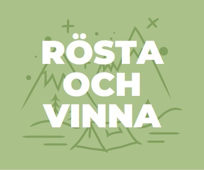 Rösta och vinna green whimsical-line