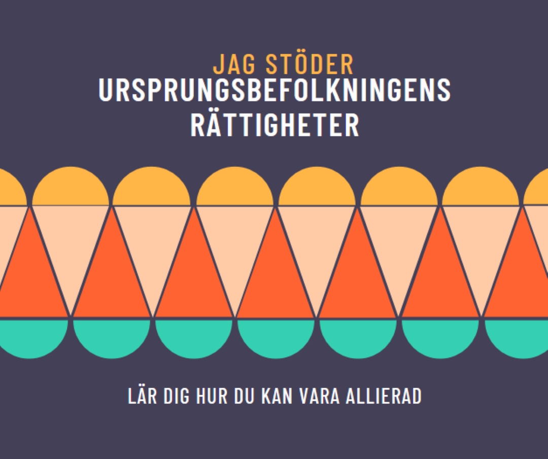 Stöd ursprungsbefolkningars rättigheter blue modern-color-block