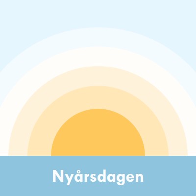 Nyårssol blue modern-simple